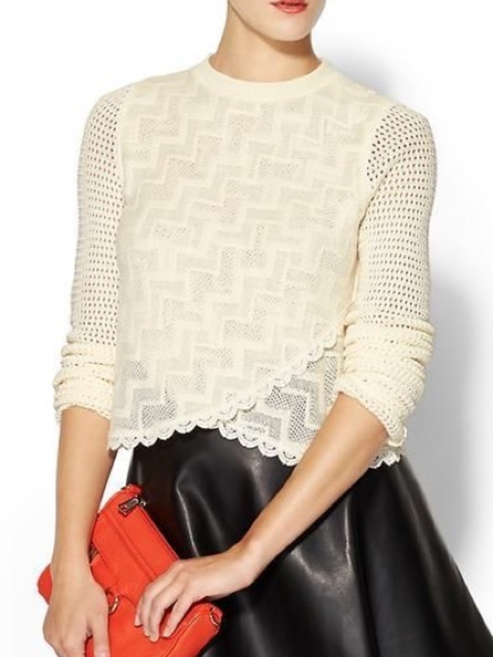 Free People Antoinette Top Womens Size XS Cream Lace As Seen on TV Emma White